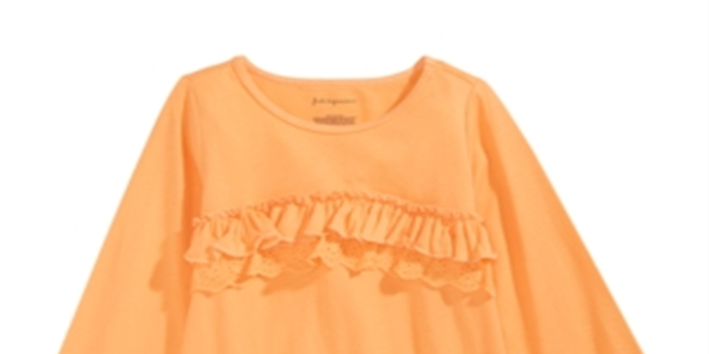 First Impressions Baby Girl's Cotton Ruffled T-Shirt Yellow Size 18MOS