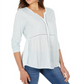 Style & Co Women's V Neck Mixed Woven Top Mint Size XX-Large