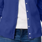 Karen Scott Women's Crew Neck Cardigan Blue Size Small