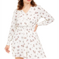 American Rag Junior's Floral Faux Wrap Dress White Size X-Small