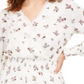 American Rag Junior's Floral Faux Wrap Dress White Size X-Small