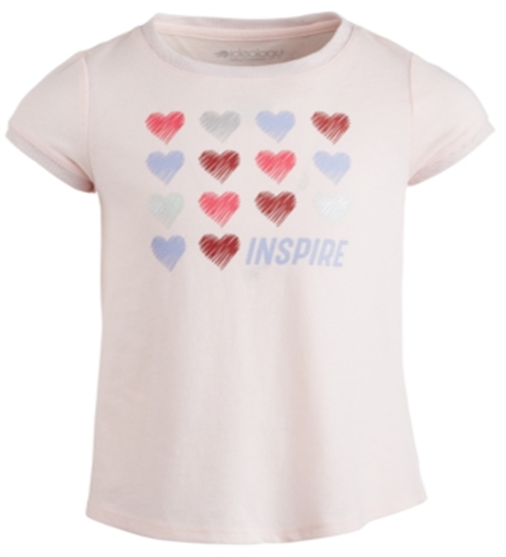 Ideology Little Girl's Hearts Print T-Shirt Pink Size 6