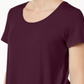 JM CollectionWomen's Scoop Neck Top Red Size XX-Large