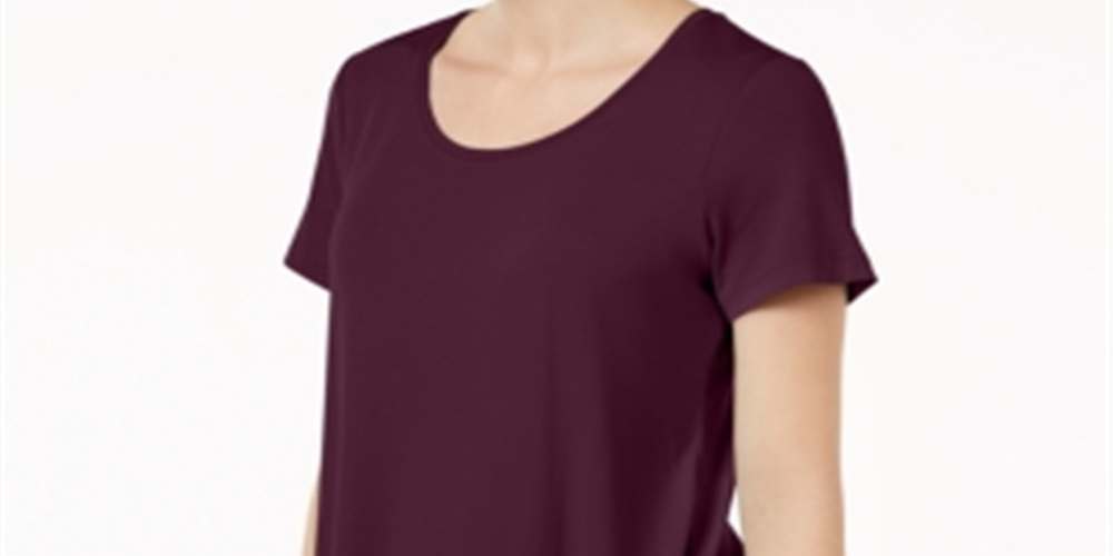 JM CollectionWomen's Scoop Neck Top Red Size XX-Large