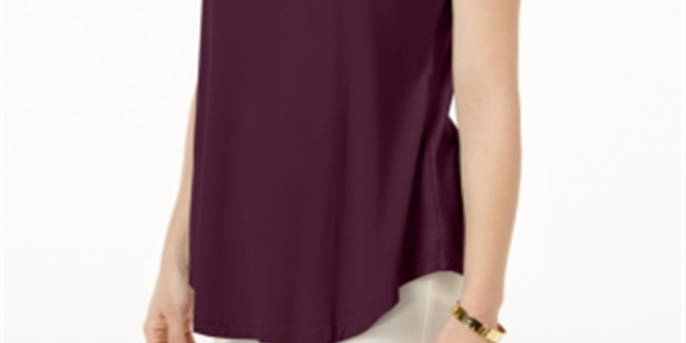 JM CollectionWomen's Scoop Neck Top Red Size XX-Large