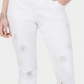 INC International Concepts Women's Eyelet Cropped Curvy Fit Boyfriend Jeans Brown Size 4