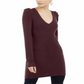 INC International Concepts Women's V Neck Tunic Sweater Red Size Petite S