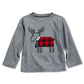First Impressions Infant Boy's Elk Applique T-Shirt Gray Size 6-9 Months