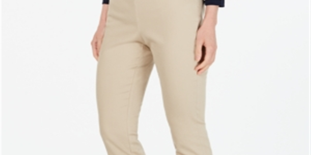 Charter Club Women's Chelsea Stretch Twill Skinny Pants Brown Size 6 Petite