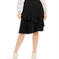 Alfani Women's Tiered Ruffled Skirt Black Size 4 Petite