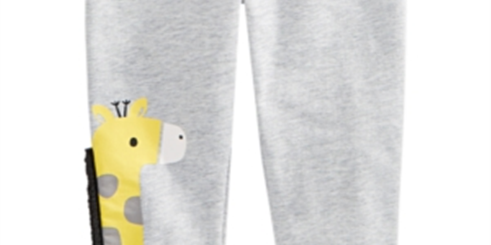 First Impressions Toddler Boy's Giraffe Jogger Pants Gray Size 2T