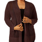 Alfani Women's Mixed Stitch Lightweight Cardigan Sweater Brown Size 0X