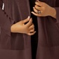 Alfani Women's Mixed Stitch Lightweight Cardigan Sweater Brown Size 0X
