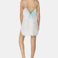 Betsey Johnson Women's Diamond Print Chemise Nightgown White Size Large