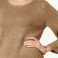 Karen Scott Women's Marled Boat Neck Sweater Brown Size X-Large