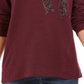 Style & Co Women's Embellished Whimsy Sweatshirt Purple Size Small