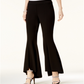 INC International Concepts Women's Tulip Hem Flare Pants Black Size 2 Petite