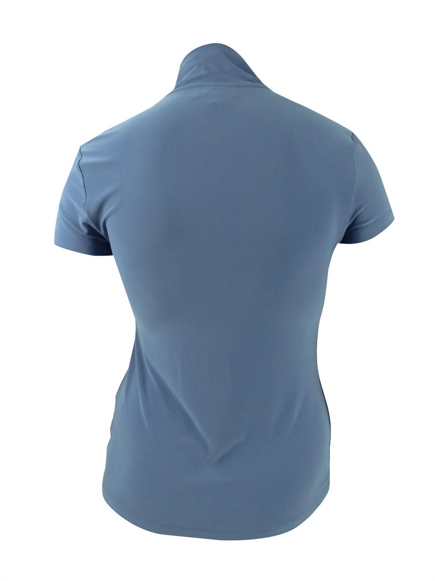 DKNY Women's Surplice Neck Ruched Top Blue Size XX-Large