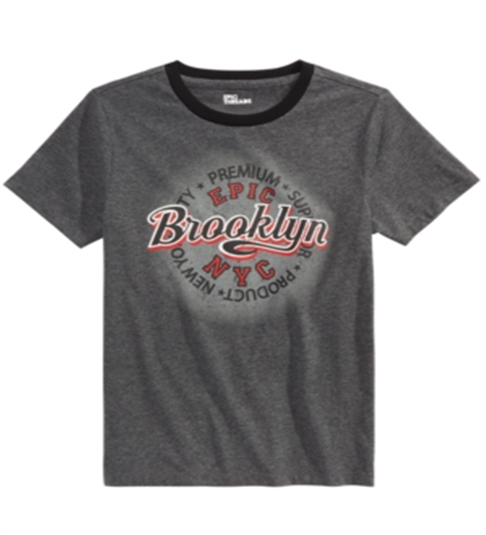 Epic Threads Big Boy's Brooklyn Epic T-Shirt Gray Size Large