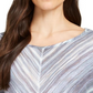 Style & CoWomen's Tie Front Striped Blouse Blue Size Large