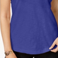 Style & Co Women's Cotton Crew Neck T-Shirt Blue Size Small
