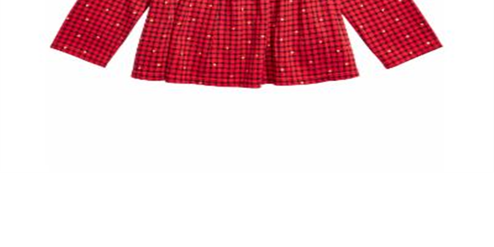 First Impressions Baby Girl's Cotton Long Sleeve Check Ruffle T-Shirt Red Size 18MOS
