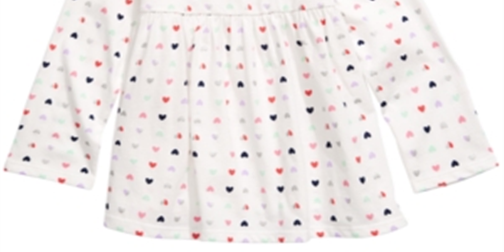 First Impressions Baby Girl's Heart Print Cotton Tunic White Size 18MOS