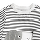 First Impressions Infant Girl's Striped Dog Print T-shirt Gray Size 6-9MOS