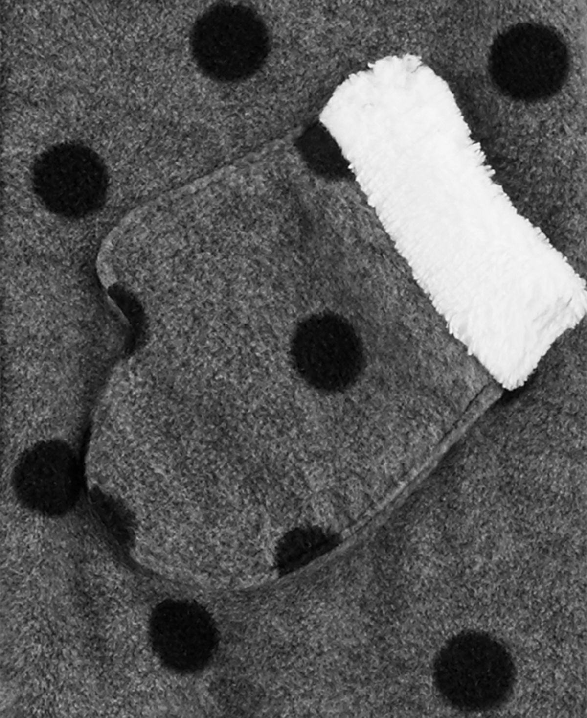 Carter's Girl's Polka Dot Hooded Fleece Playsuit Gray Size 9MOS