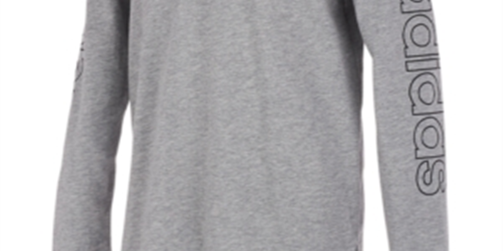 Adidas Little Boy's Logo Print Hoodie Gray Size 4