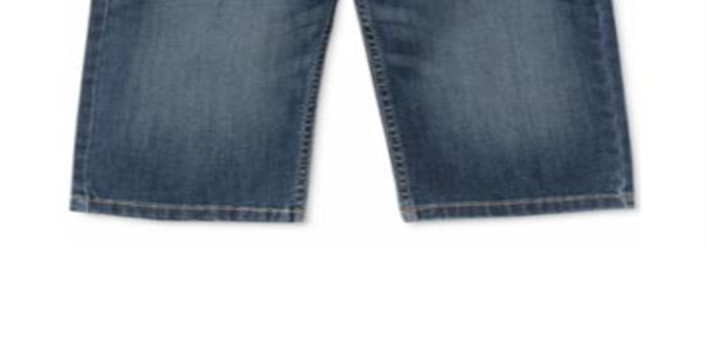 Tommy Hilfiger Little Boy's Retro Revolution Fit Stretch Textured Layered Look Denim Shorts Blue Size 5