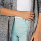 Style & Co Women's Ombre Open Front Cardigan Black Combo Size Petite S