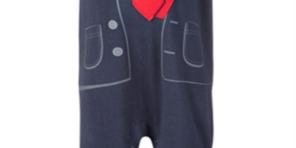 First Impressions Baby Boy's Cotton Sunsuit Navy Size -0-3MOS