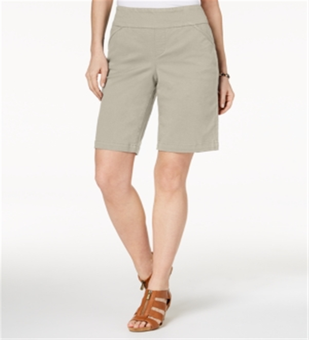Style & Co Women's Pull on Comfort Fit Bermuda Shorts Brown Size Petite M