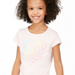 Ideology Little Girl's Heart Tie Front T-Shirt Pink Size 5