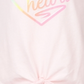 Ideology Little Girl's Heart Tie Front T-Shirt Pink Size 5