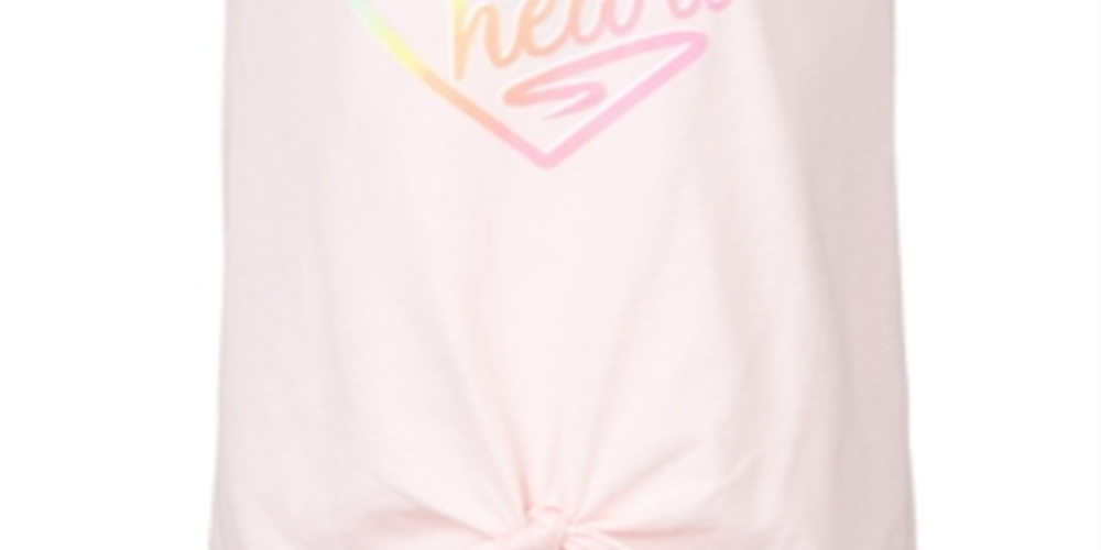 Ideology Little Girl's Heart Tie Front T-Shirt Pink Size 5