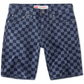 Levi's Big Boy's 502 Checkerboard Print Taper Fit Denim Shorts Blue Size 8 REG