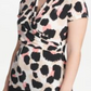 DKNY Women's Side Ruched Printed Top Pink Size Petite Small