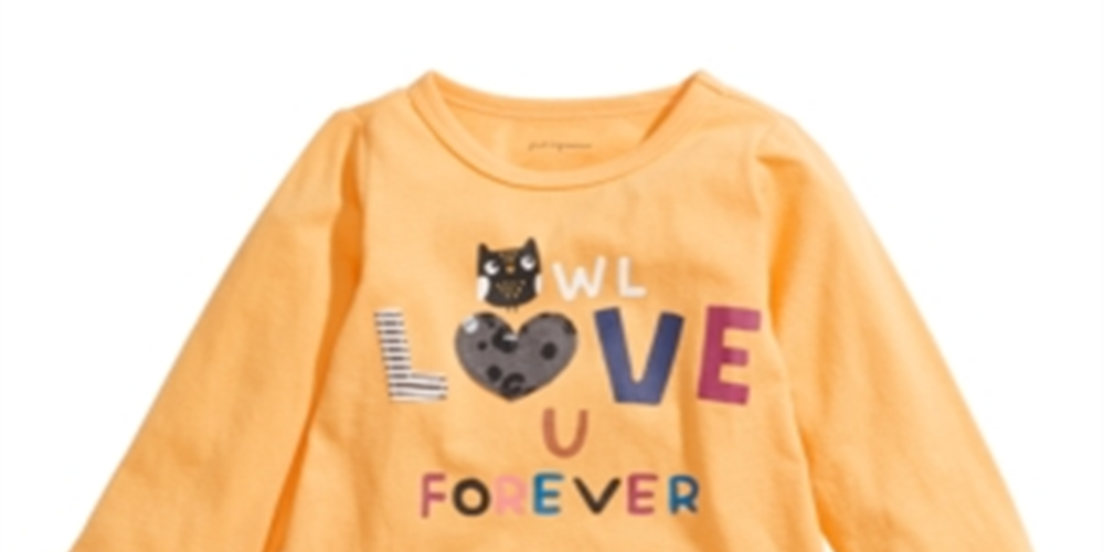 First Impressions Baby Girl's Owl Love U T-Shirt Yellow Size 6-9MOS