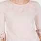 Charter Club Women's Bell Sleeve Embroidered Top Pink Size Petite Medium