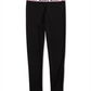Disney Big Girl's Ponte Knit Leggings Black Size Large