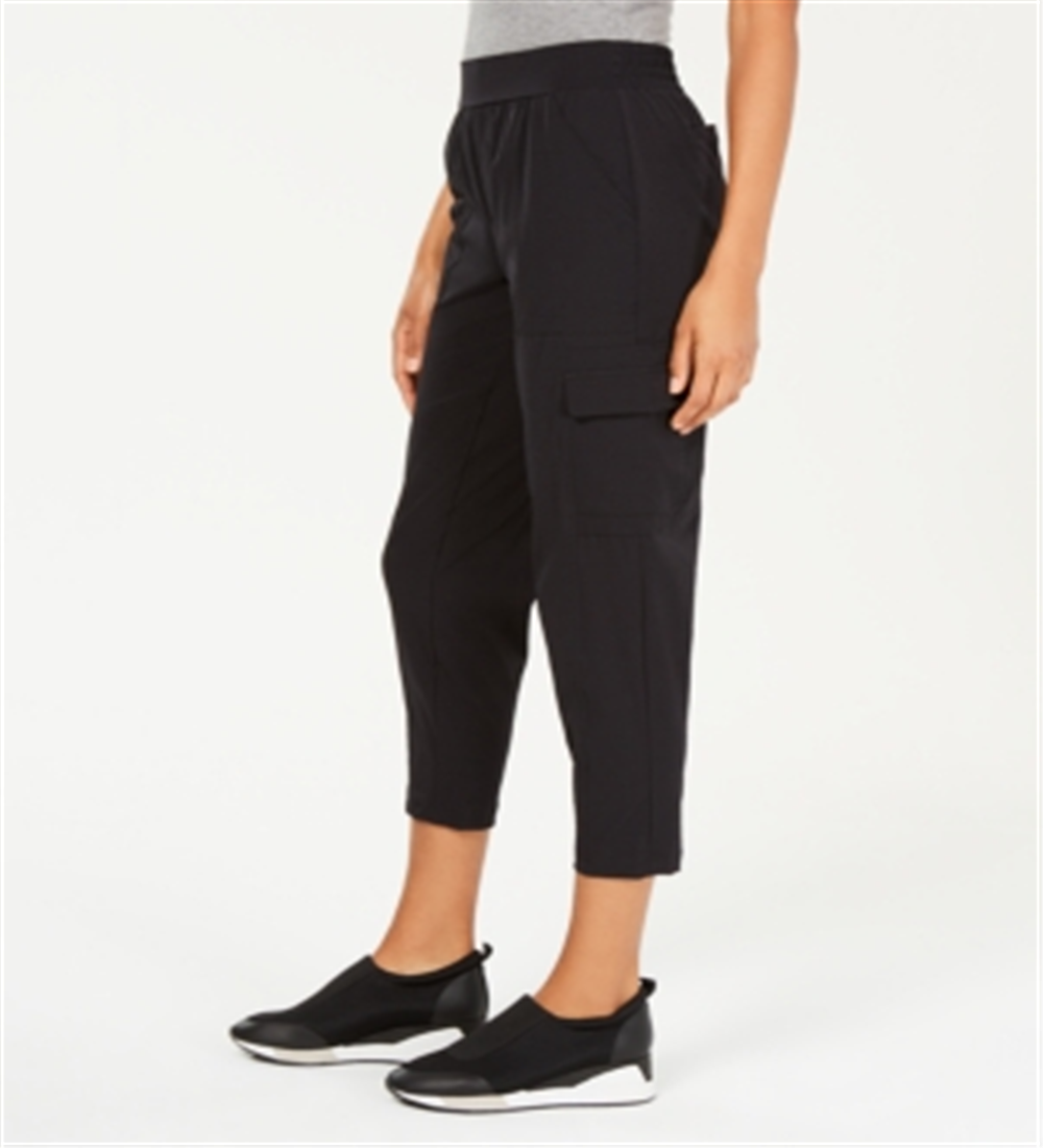 Ideology Women's Recycled Woven Cargo Pants Black Size Small
