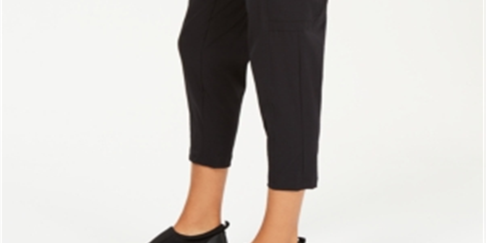 Ideology Women's Recycled Woven Cargo Pants Black Size Small