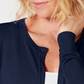 Charter Club Women's Crewneck Cardigan Blue Size Petite L