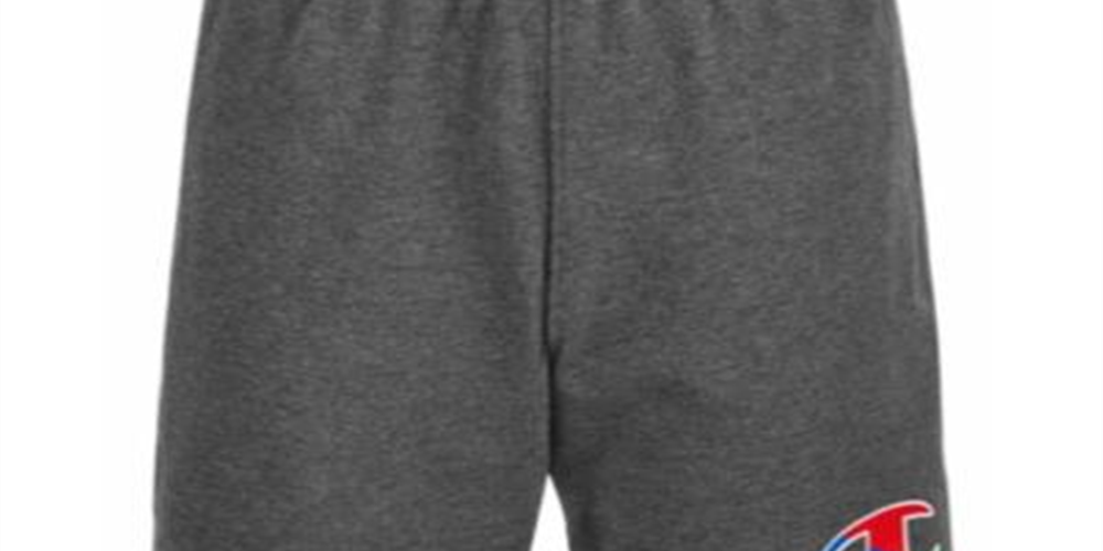 Champion Big Boy's Two Tone Logo Jersey Shorts Gray Size Medium