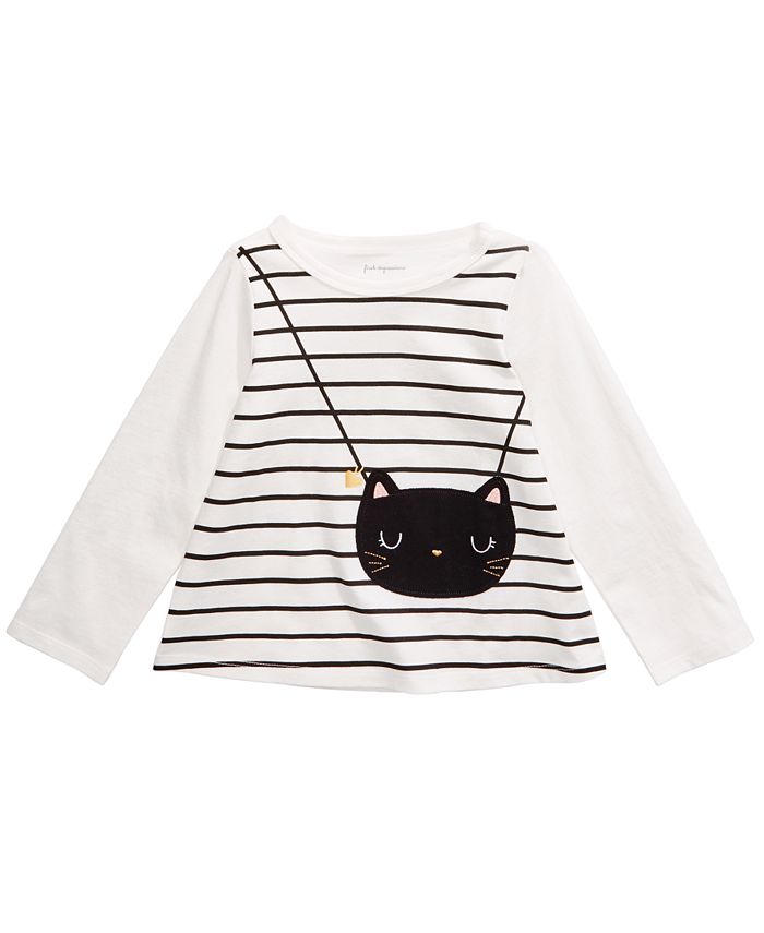 First Impressions Baby Girl's Cotton Cat Purse T-Shirt White Size 12MOS