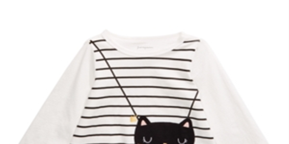 First Impressions Baby Girl's Cotton Cat Purse T-Shirt White Size 12MOS