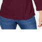 Karen Scott Women's Cotton Johnny Collar Utility Shirt Red Size XX-Large