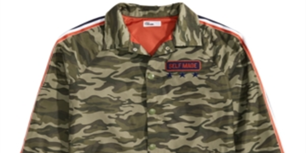 Epic Threads Big Boy's Camo Print Jacket Green Size X-Large